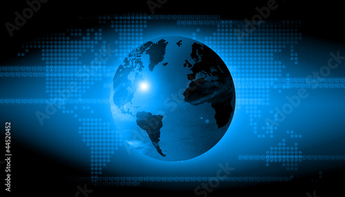 abstract world technology background