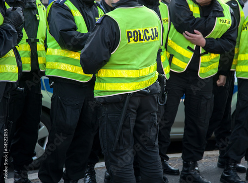 Police action on street