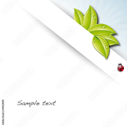 Texture_blank sheet of paper with leaves