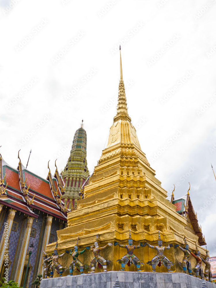 Golden pagoda in Wat Phra Kaew Golden pagoda in Wat Phra Kaew