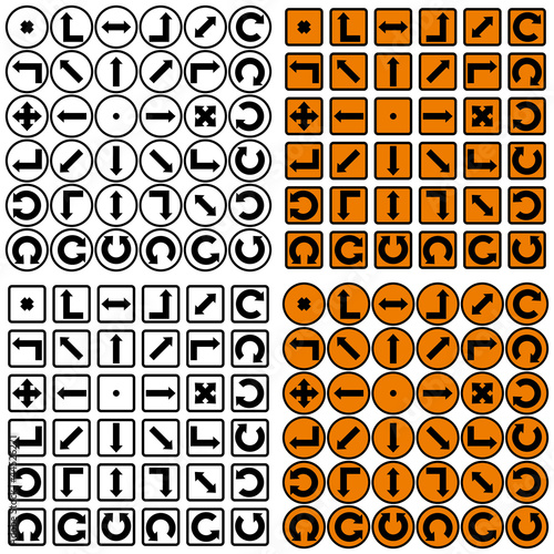 four sets of arrows