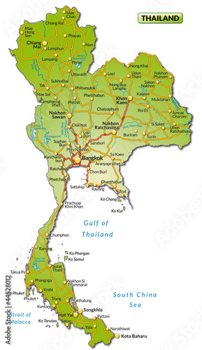Inselkarte von Thailand