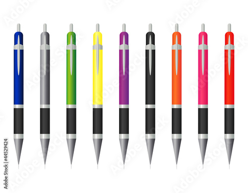 set of colored pens