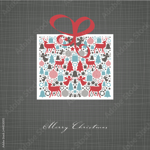 Karte mit Weihnachtsmotiven