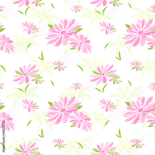 Colorful Flower Seamless Pattern Background