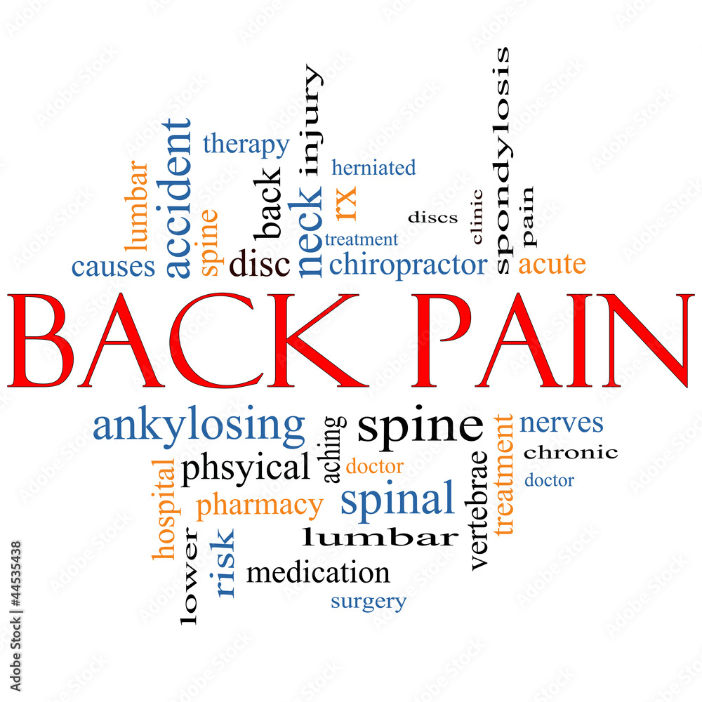 Back Pain Word Cloud Concept