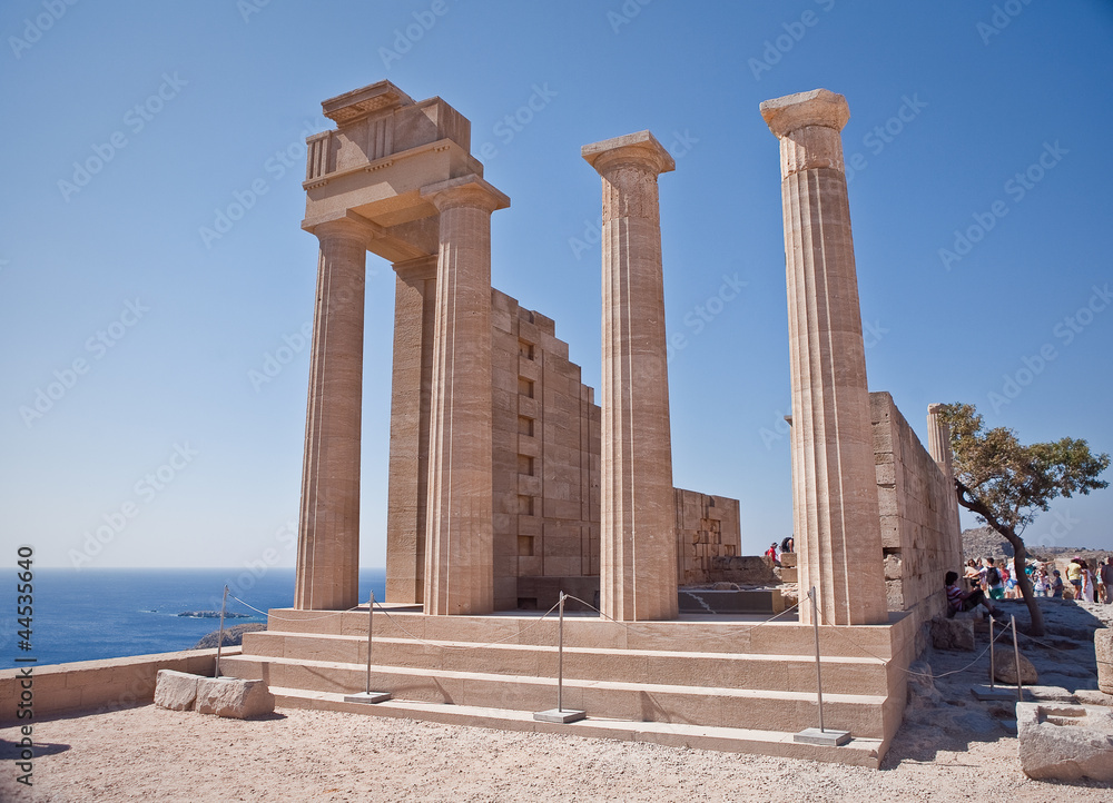 Ancient temple of Apollo at Lindos, Rhodes island, Greece