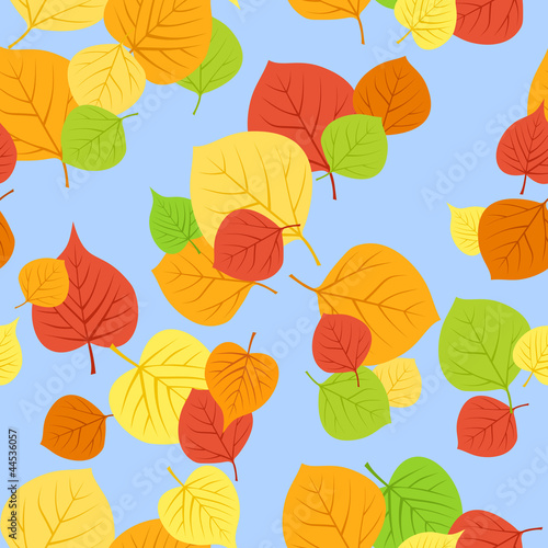 Seamless pattern with autumn leaves. Vector EPS 8.