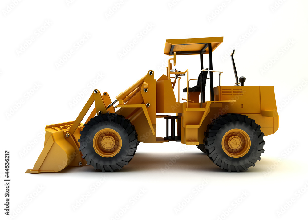 Front end loader isolated on white