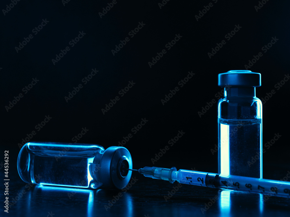 Vials of medications.