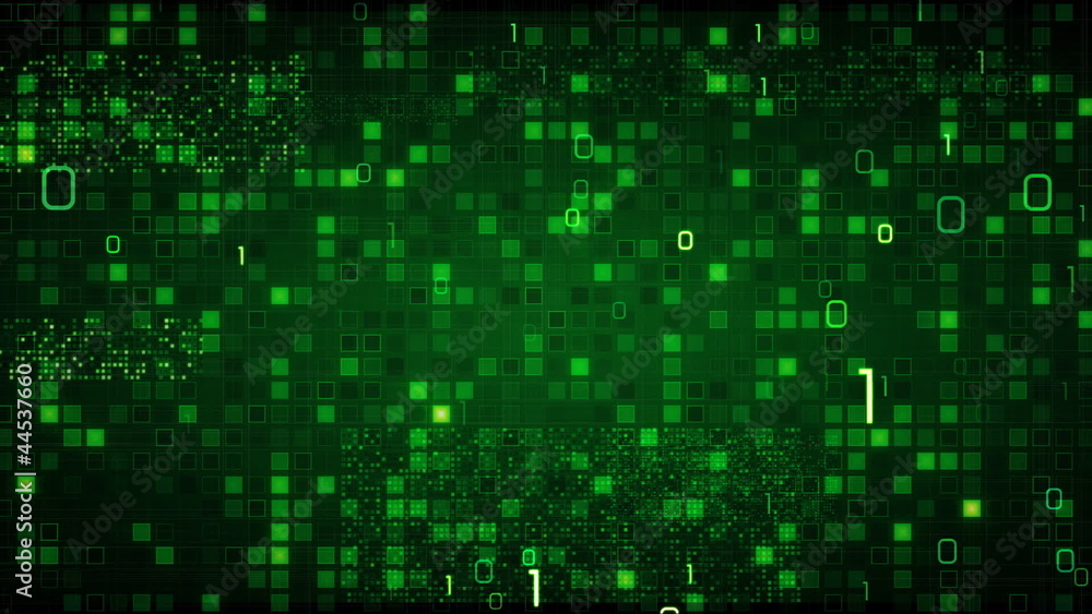 green loopable information technology background binary symbols green loopable information technology background binary symbols