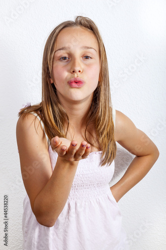 Canvas Print portrait of cute young teenage girl