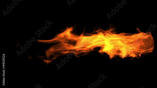 3D animation of red light , Alpha channel is included.