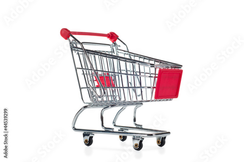 shopping cart isolate on white © farizaa