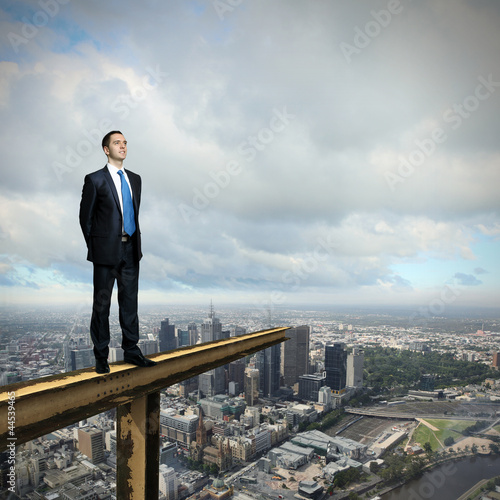 Businessman and cityscape