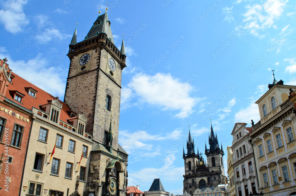 Prague old town hall square