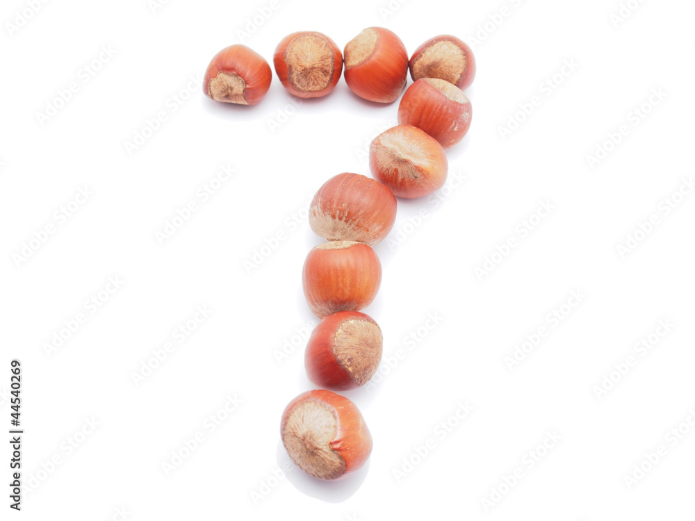 numbers of hazelnut