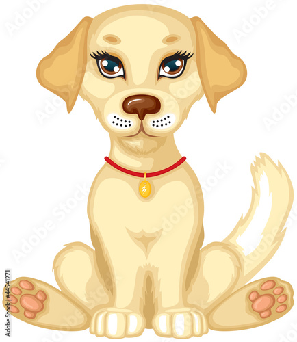 Cute pale puppy