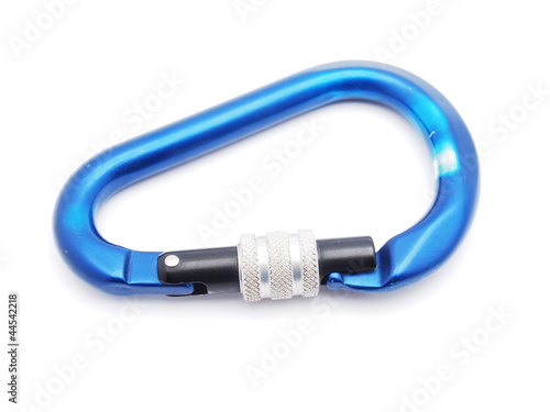 climbing carabiner on a white background