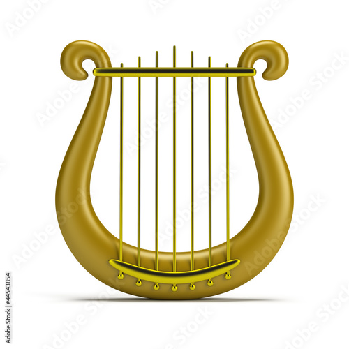 Tablou canvas golden harp