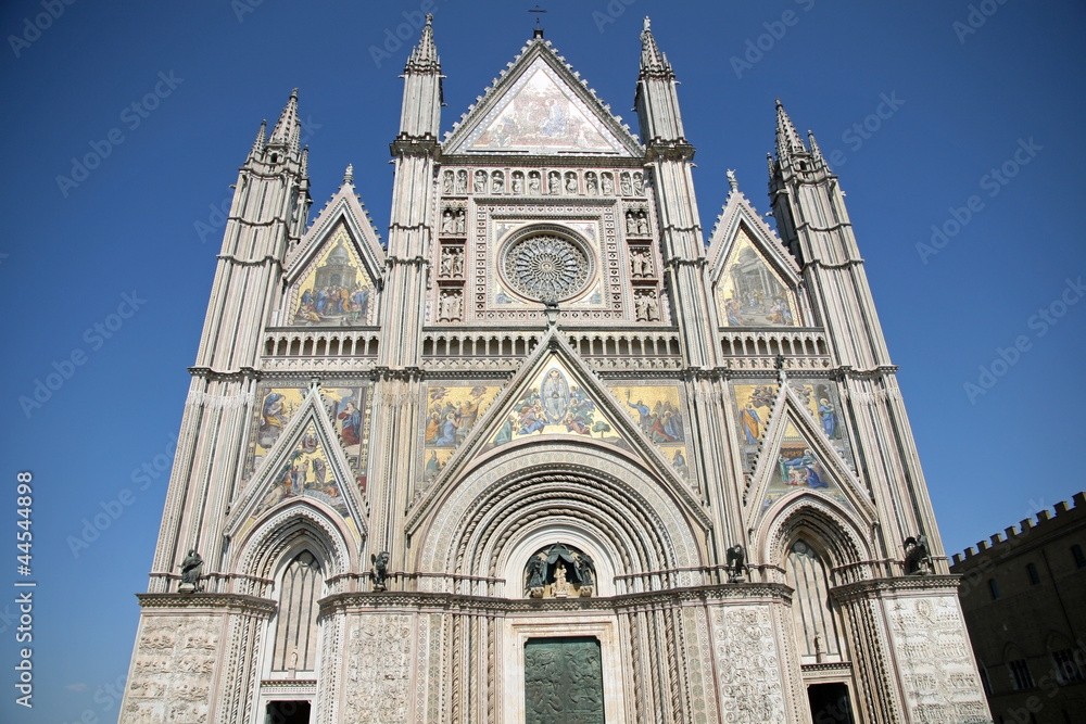 Shining facade of the Duomo of Orvieto