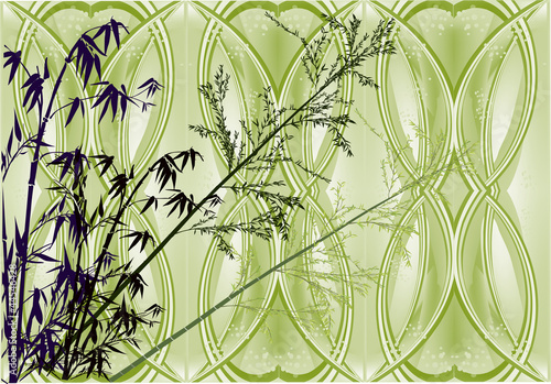 green design wth bamboo silhouettes