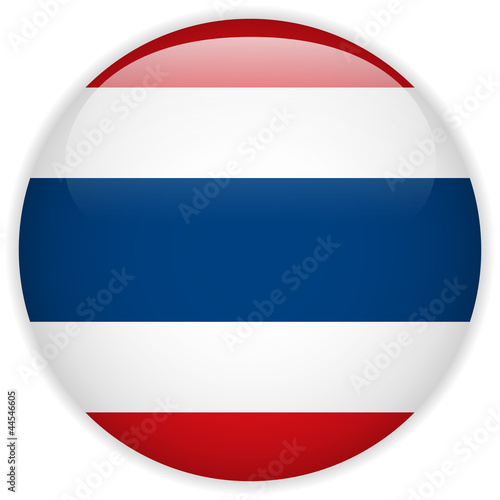 Thailand Flag Glossy Button