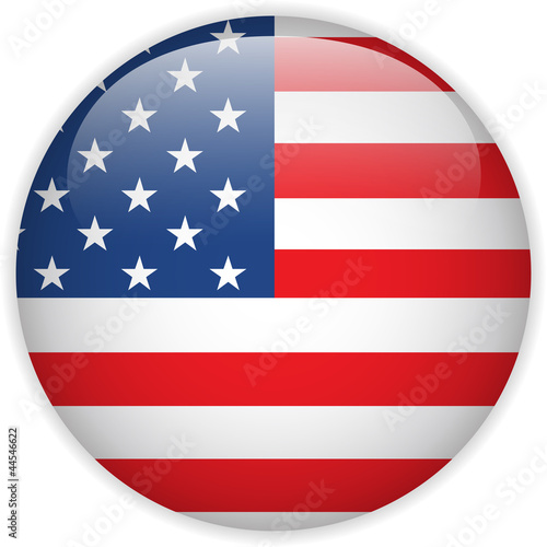 United States Flag Glossy Button