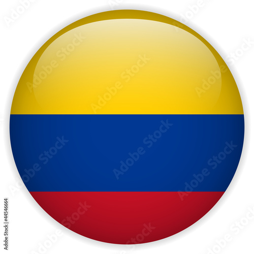 Colombia Flag Glossy Button