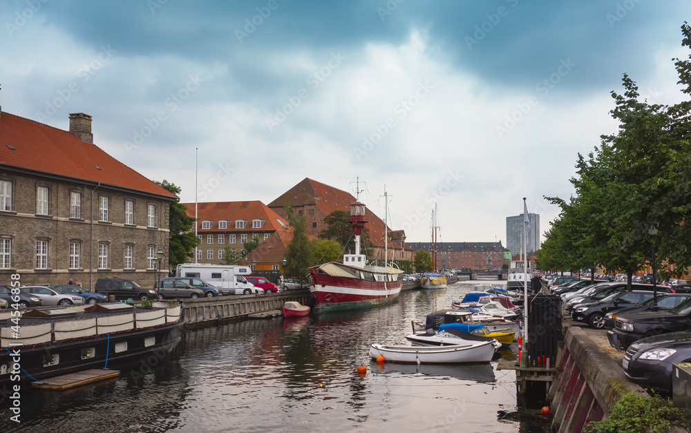Frederiksholms Canal in Copenhagen, Denmark