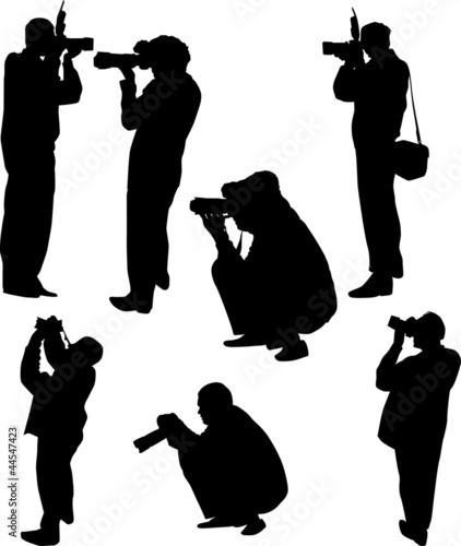 seven photographer silhouettes