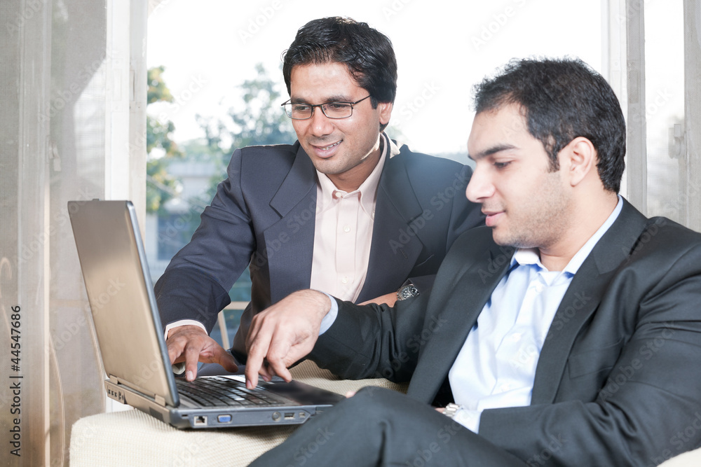 two Indian businessmen in meeting