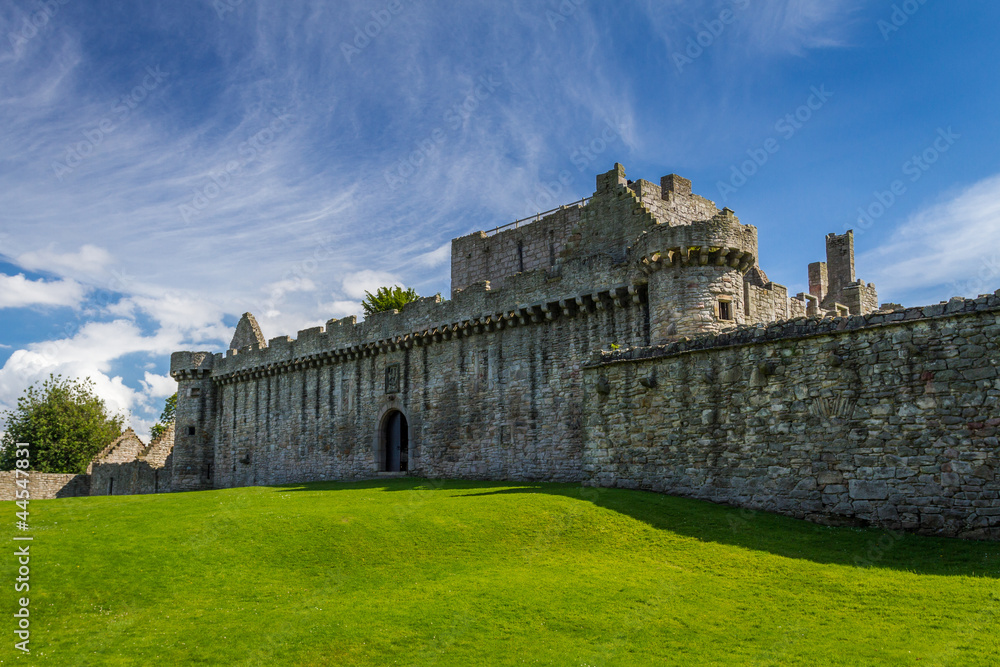 Medieval stone castle in Scotland