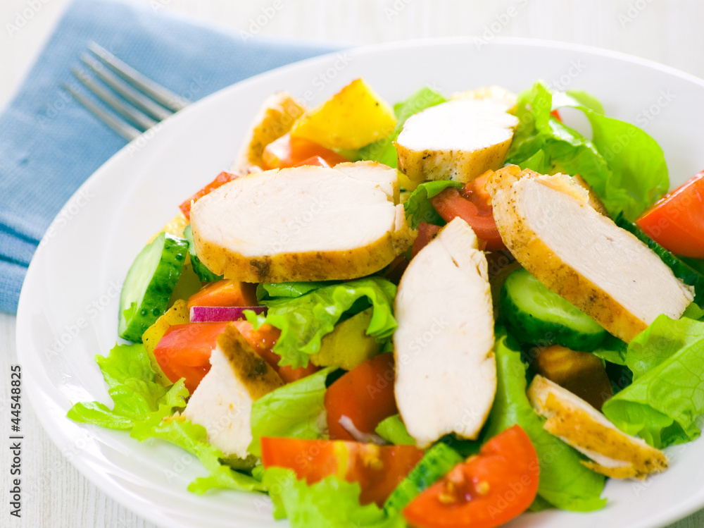 salad with chicken and vegetables salad with chicken and vegetables