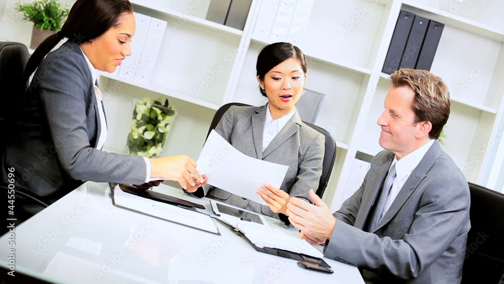 Multi Ethnic Business Team Modern Boardroom Multi Ethnic Business Team Modern Boardroom