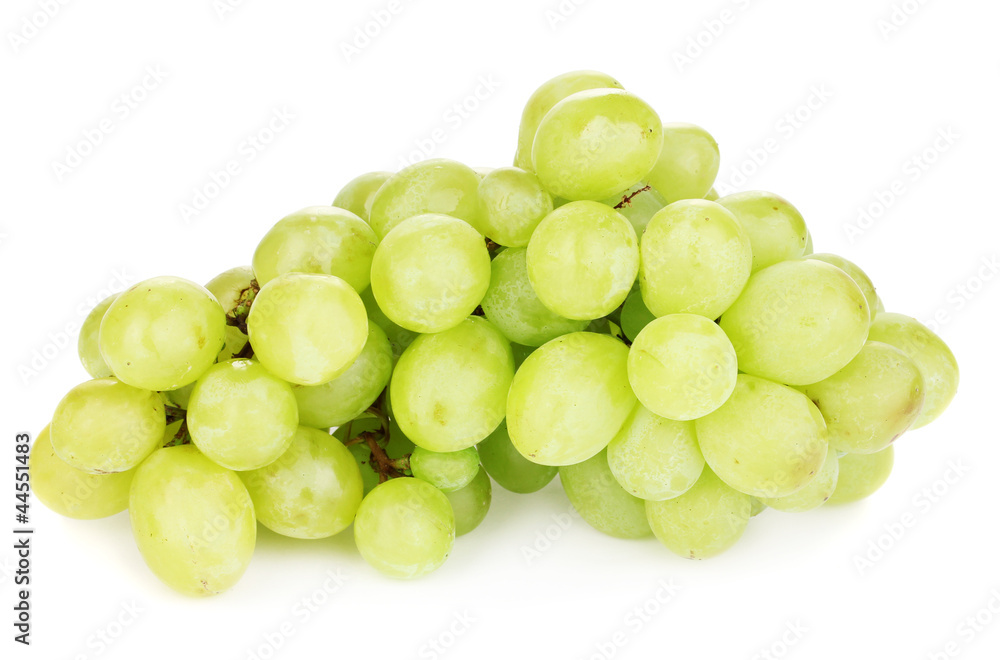 ripe sweet grapes isolated on white