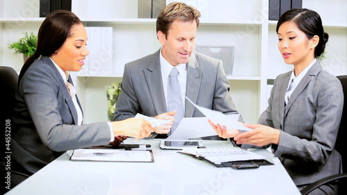 Wallpaper Mural Young Caucasian Businessman Office Team Meeting Torontodigital.ca