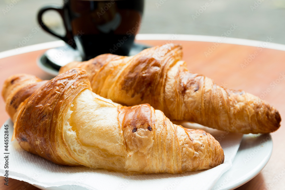 coffee and croissants coffee and croissants