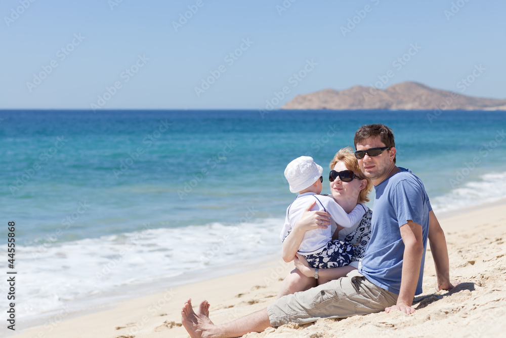 family at the beach