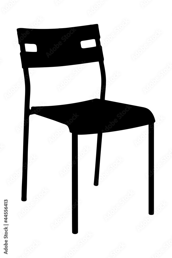 A silhouette of a chair A silhouette of a chair