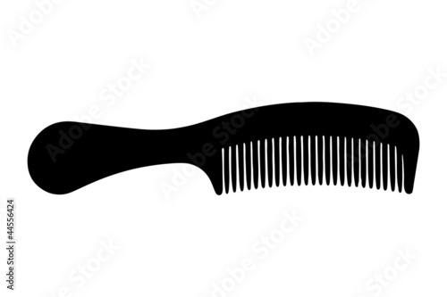 A silhouette of a hair comb