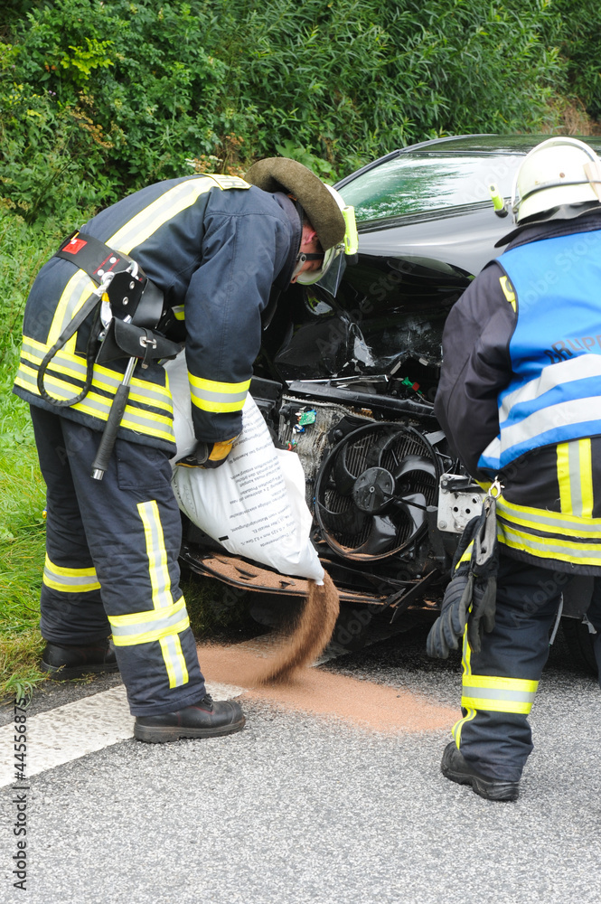 Fototapeta premium Bindemittel streuen
