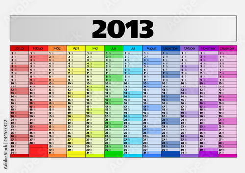 Kalender 2013 groß mit Platzhalter Vektor photo