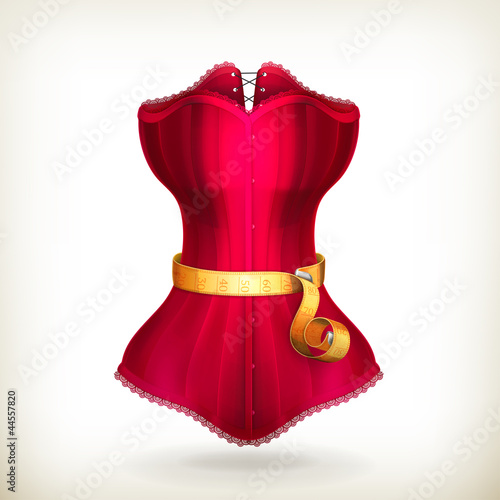 Tape measurement and red dress