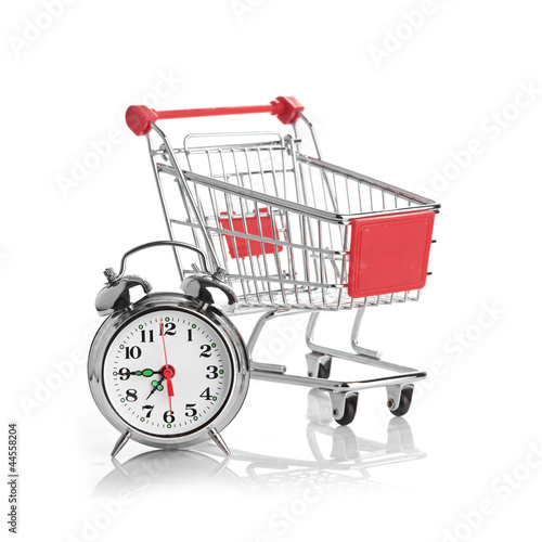 Buying time concept with clock