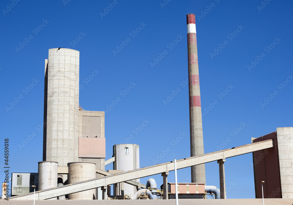 factory with blue sky