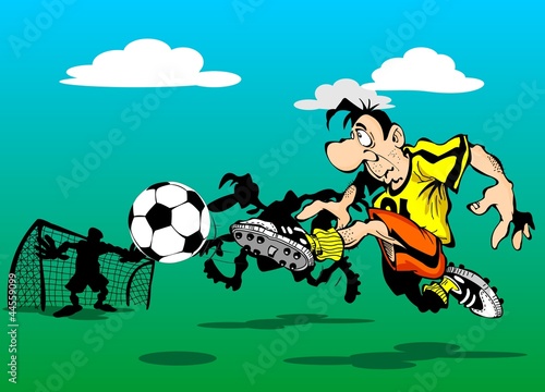 Player scores a goal
