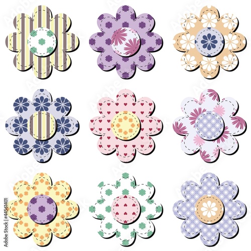 scrapbook flower on white background