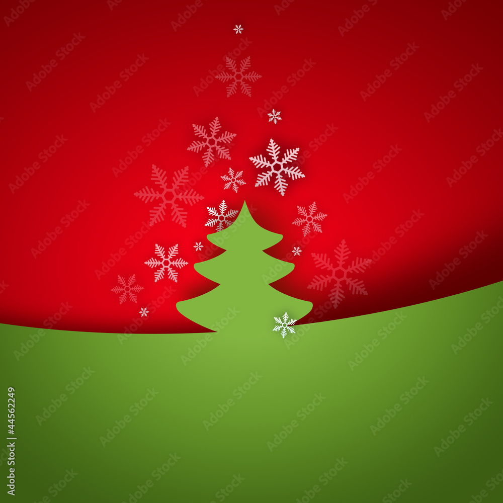 Christmas tree applique on bright background Christmas tree applique on bright background