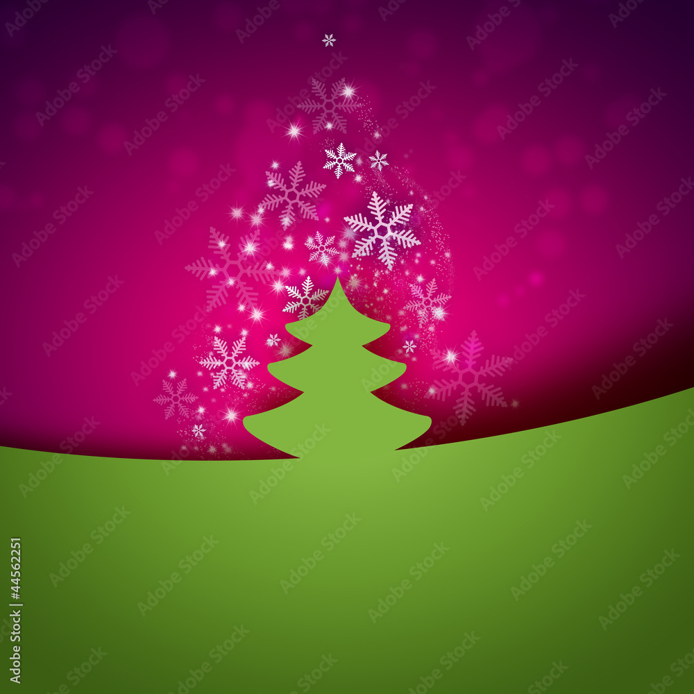 Christmas tree applique on bright background Christmas tree applique on bright background